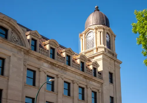 Historic post office building in Lethbridge, AB